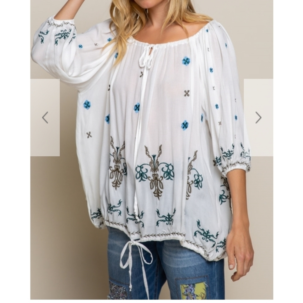 🆕️ Boho Embroidery Blouse - Picture 11 of 11